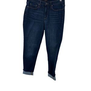 Banana Republic 27/4 Curvy Skinny Dark Wash Cuffed Denim Jeans